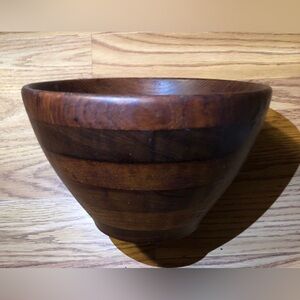 Wiggers Denmark 7-8” Large Wooden Bowl Mid Century Danish Teak Home kitchen